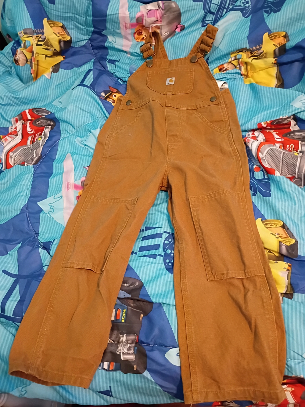 Carhartt Kids Tan/Brown Duck Overalls